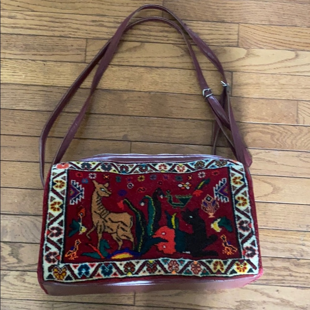 Carpet handbag handmade, antique